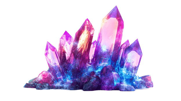 Cluster of Crystals, cut out transparent png