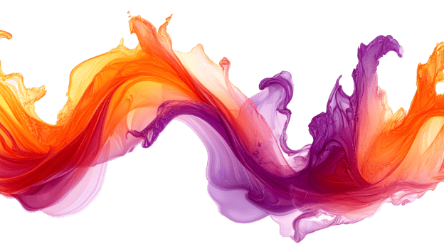 Abstract shape, flowing movement, isolated, cut out transparent png