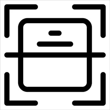 A new black and white icon of a box vector