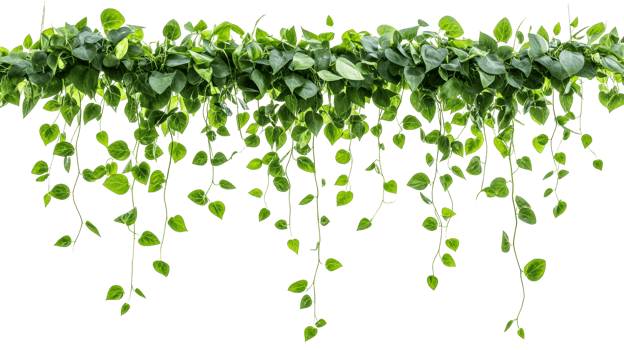 Trailing Greenery with Lush Foliage, cut out transparent png