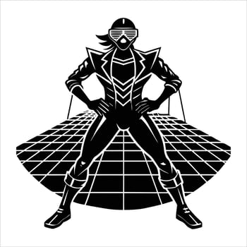 Silhouette matador black color only full vector