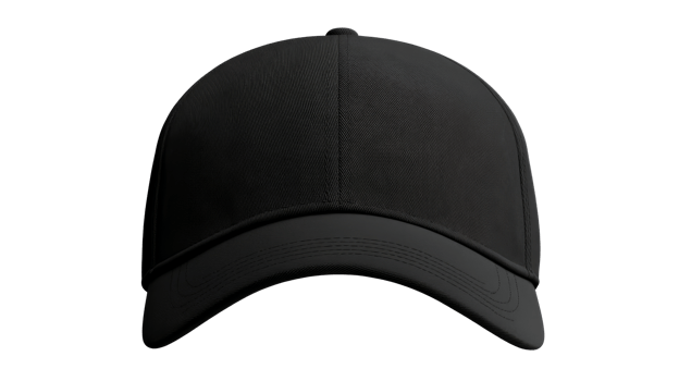 Dark headwear mockup, cut out transparent png