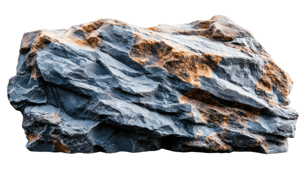 Grey rough textured rock, cut out transparent png
