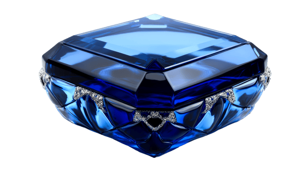 Blue Jewel Box, cut out transparent png