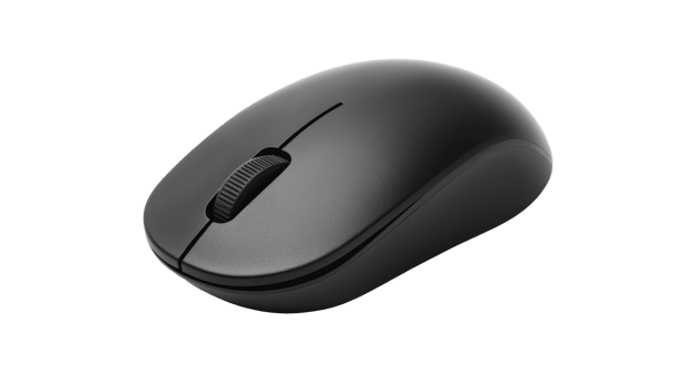 Black wireless computer mouse, cut out transparent png