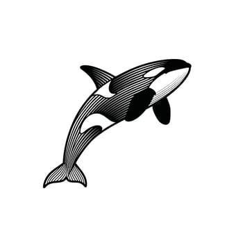 Killer whale orca logo design vector