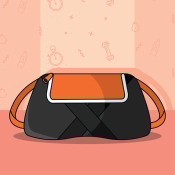 Colored gym bag. vector
