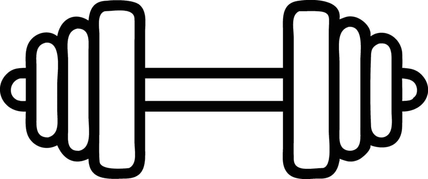 A Simple Line Drawing of a Dumbbell Perfect for Fitness Websites Blogs and Gym Applications vector