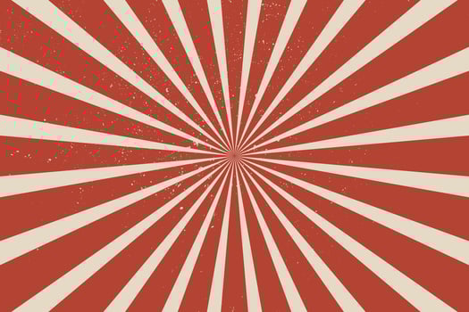 Vintage Red Beige Retro Circus Rays Background vector