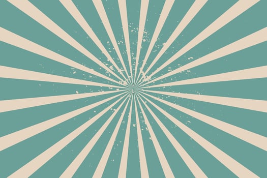 Vintage Blue Beige Retro Circus Rays Background vector