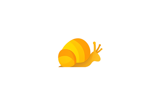 A vibrant snail with a yellow shell crawling on a black background perfect for nature and educ png