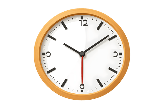 Analog Clock with Wooden Frame Displaying Time Ideal for Scheduling and Time Management Concep png
