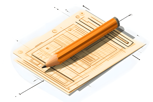 Blueprint and Pencil Architectural Design Tools for Creative Planning and Engineering Projects png