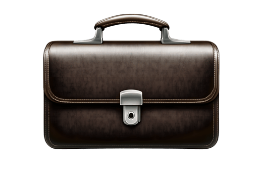 Brown Leather Briefcase Classic Business Portfolio Vintage Style Handbag Professional Attach png