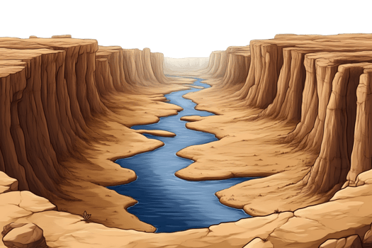 Canyon River Landscape Desert Scene Nature Illustration Game Background Digital Art png