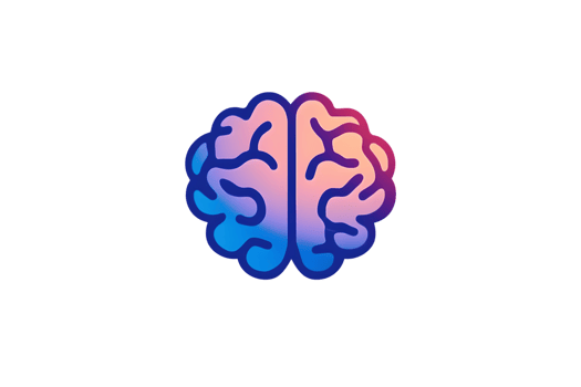 Colorful Gradient Brain Illustration for Creativity and Intelligence Concepts png