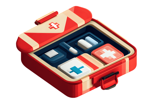 Compact First Aid Kit with Essential Medical Supplies for Emergency Preparedness png