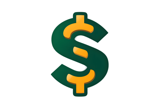 Dollar Sign Icon Green and Yellow Currency Symbol for Finance Business and Economy Graphics png