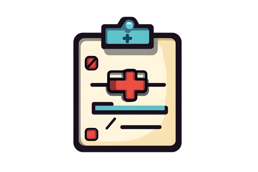 Medical Clipboard with Red Cross Healthcare Medical Records Health Checkup Icon png
