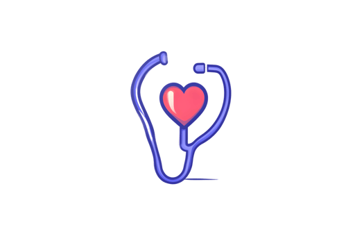 Medical Stethoscope with Heart Symbol Healthcare Medicine and Wellness Icon png