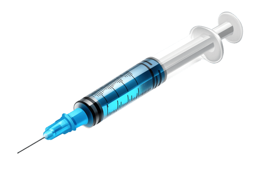 Medical Syringe with Blue Liquid Healthcare Vaccine Injection png