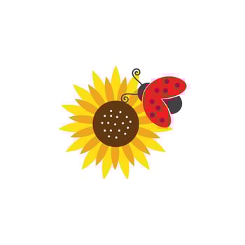 Sunflower logo icon logos vector