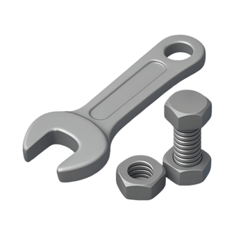 Transparent background wrench and bolt set in action workshop environment detailed close-up view for diy enthusiasts png