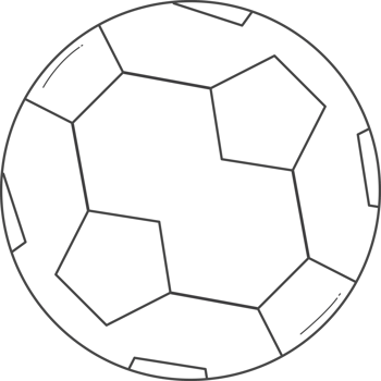 Simple football illustration for coloring. png