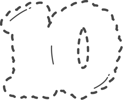 Dotted cute number tracing. Number 10. png