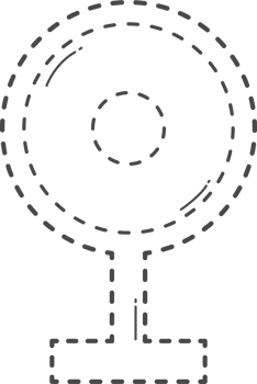 Dotted line of home furniture. Fan. png