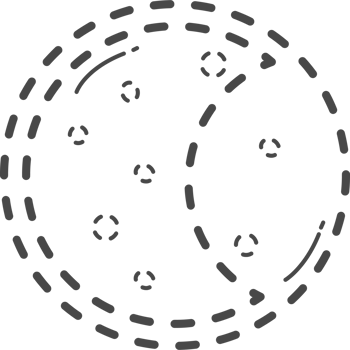 Dotted climate change illustration. Half moon. png