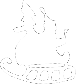 Dotted line of Santa's Sleigh. png