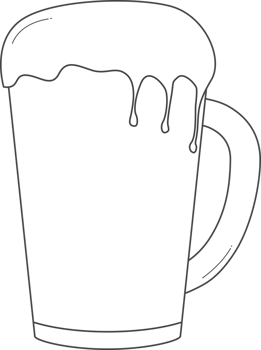 Beer and glass for coloring. png