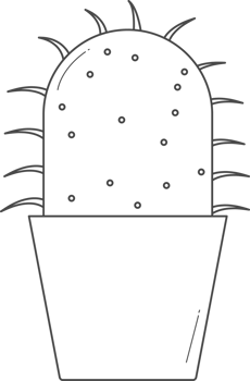 Simple cactus illustration for coloring. png