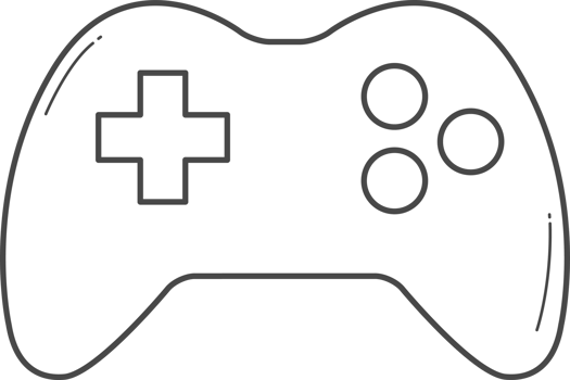 Game joystick illustration for coloring. png