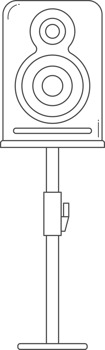 Floorstanding Speaker illustration for coloring. png
