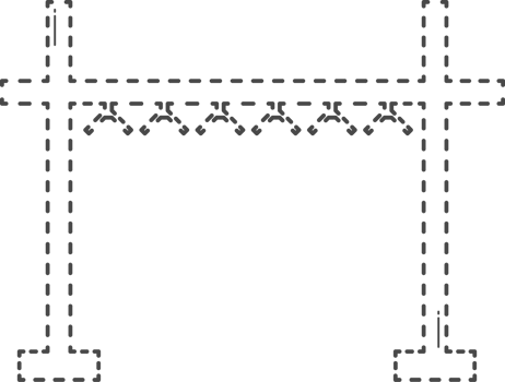 Dotted line of home furniture. Drying stand. png