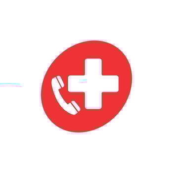 illustration template icon design for medical call, care, hospital, emergency. vector