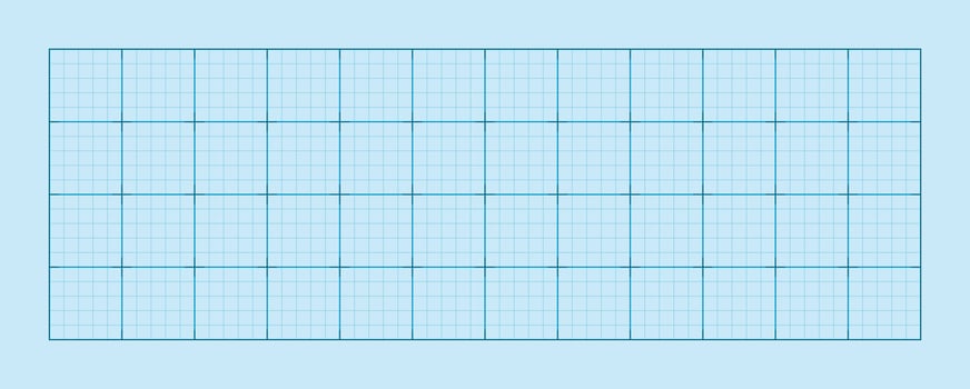 Blueprint grid background in blue tone with fine graph lines. Clean pattern for tech, office, or educational design projects. vector