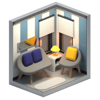 Sitting Room 3D Isometric png