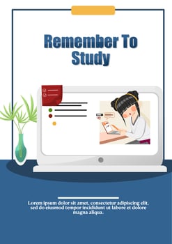 Flyer A4 of remember to study vector