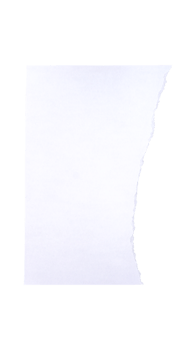 Ripped blank sheet of paper isolated on transparent background png