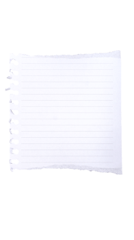 Blank ripped white paper isolated on transparent background png