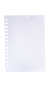 Blank white paper stripped isolated on transparent background png