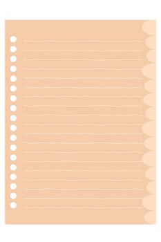 Blank Cute Soft brown Journal, Notepad, Planner Label, Paper Sheet, Sticky Note Illustration vector