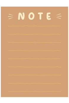 Blank Cute brown Journal, Notepad, Planner Label, Paper Sheet, Sticky Note Illustration vector