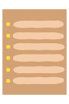 Blank Cute Journal, Notepad, Paper Sheet, Sticky Note Illustration vector