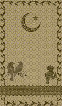 brown Islamic rug vector