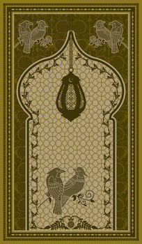 brown Islamic mat vector
