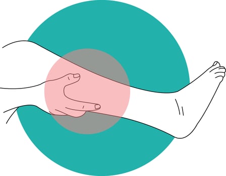 Hand and Leg Injury Illustration Isolated on White Background. vector
